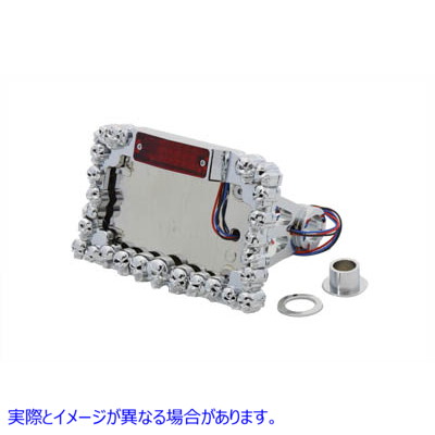 33-0383 クロームスカルスタイルテールランプアセンブリ Chrome Skull Style Tail Lamp Assembly 取寄せ Vツイン (検索用／