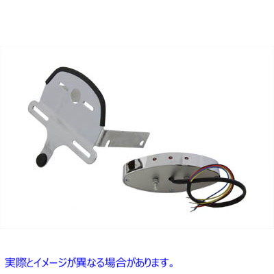 33-0391 ワイアットガトリングクロム楕円形のテールランプアセンブリ Wyatt Gatling Chrome Oval Tail Lamp Assembly 取寄せ Vツイン (検索用／ V-Twin
