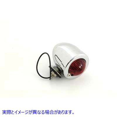 33-0401 クローム ブレット マーカー ランプ レッド シングル フィラメント Chrome Bullet Marker Lamp Red Single Filament 取