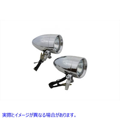 33-0580 クローム魚雷マーカーランプセット（クリアレンズ付き） Chrome Torpedo Marker Lamp Set with Clear Lens 取寄せ Vツイ