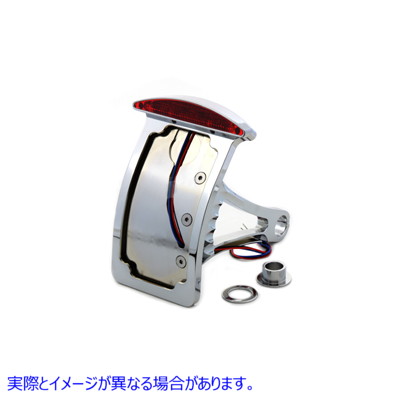 33-0593 クロームスライスLED縦置きテールランプアセンブリ Chrome Slice LED Vertical Mount Tail Lamp Assembly 取寄せ Vツイ