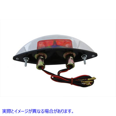 33-0644 クローム ABS ビッグアイ レッドレンズ テールランプ Chrome ABS Big Eye Red Lens Tail Lamp 取寄せ Vツイン (検索用／