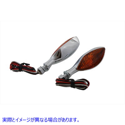 33-0692 クローム イーグル アイ アンバー マーカー ランプ セット Chrome Eagle Eye Amber Marker Lamp Set 取寄せ Vツイン (検