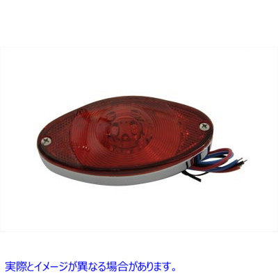 33-0807 レッドレンズ付き薄型キャットアイテールランプ Thin Cateye Tail Lamp with Red Lens 取寄せ Vツイン (検索用／