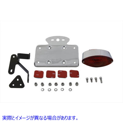 33-0852 クローム キャットアイ テールランプ キット 水平マウント 取寄せ Vツイン Chrome Cateye Tail Lamp Kit Horizontal Mou