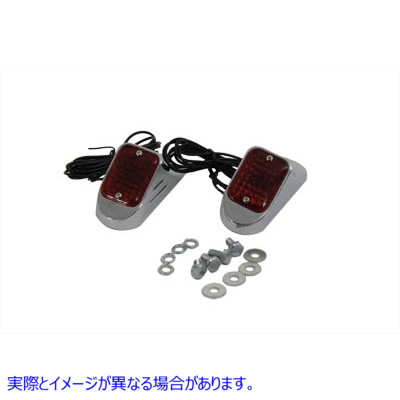 33-1056 フラッシュデコマーカーランプセット レッドレンズ付き Flush Deco Marker Lamp Set with Red Lens 取寄せ Vツイン (検