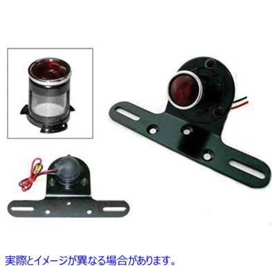 33-1061 ブラック 1 インチ ラウンド テール ランプ Black 1 inch Round Tail Lamp 取寄せ Vツイン (検索用／