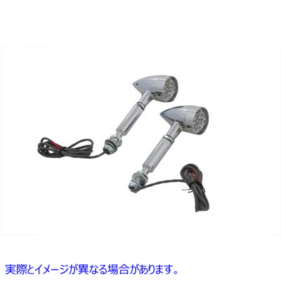 33-1073 ウインカーセット ブレットスタイル レッド ロングスタッド付き Turn Signal Set Bullet Style Red with Long Stud 取寄