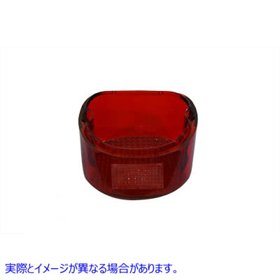 33-1151 テールランプレンズレイダウンスタイルレッド Tail Lamp Lens Laydown Style Red 取寄せ Vツイン (検索用／ Wyatt Gatling