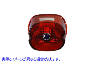 33-1159 テールランプレンズレイダウンスタイルレッドブルードット Tail Lamp Lens Laydown Style Red with Blue Dot 取寄せ Vツイン (検索用／ Wyatt Gatling