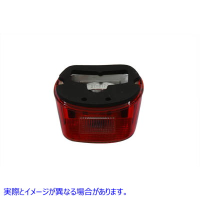 33-1166 テールランプレンズレイダウンスタイルレッドブルードット Tail Lamp Lens Laydown Style Red with Blue Dot 取寄せ Vツイン (検索用／ Wyatt Gatling