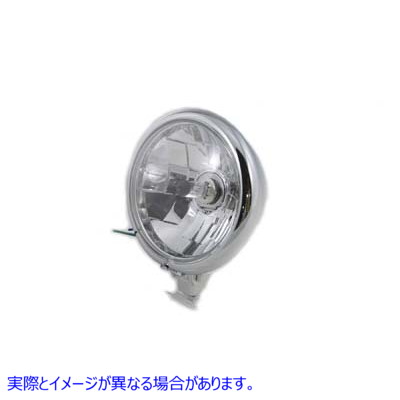 33-1172 クローム 5-3/4 インチ ラウンド ファセット ヘッドランプ アセンブリ Chrome 5-3/4 inch Round Faceted Headlamp Assem