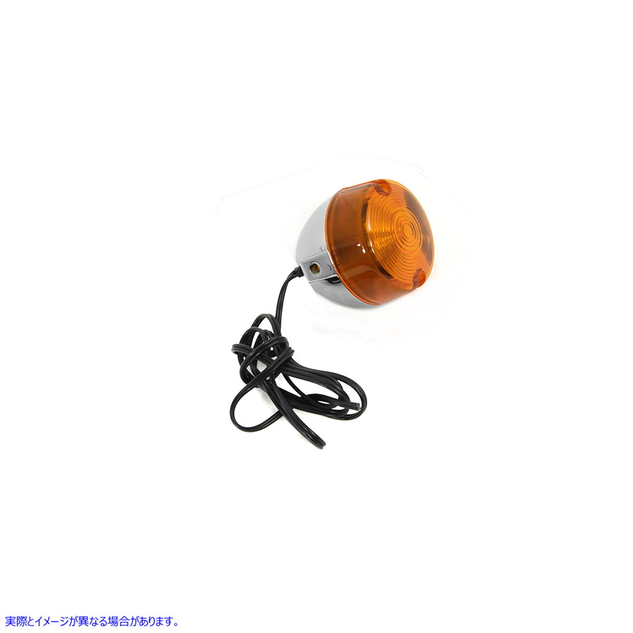 33-1215 Chrome Turn Signal Assembly Front Right or Left 取寄せ Vツイン (検索用／68404-86 Wyatt Gatling