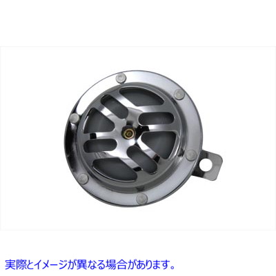 33-1229 ラウンドホーン 12 ボルト クローム 4 インチ Round Horn 12 Volt Chrome 4 inch 取寄せ Vツイン (検索用／