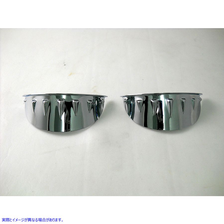 33-1316 クローム 4-1/2 インチ グライド スポットランプ バイザー セット Chrome 4-1/2 inch Glide Spotlamp Visor Set 取寄せ