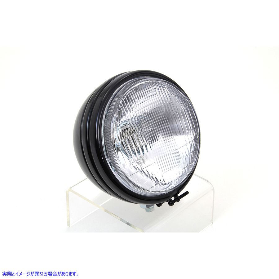 33-1419 5-3/4 インチ ラウンド ストック タイプ ブラック ヘッドランプ 取寄せ Vツイン 5-3/4 inch Round Stock Type Black Hea