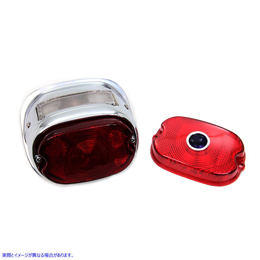 33-1435 クロームオーバルテールランプアセンブリ 取寄せ Vツイン Chrome Oval Tail Lamp Assembly (検索用／