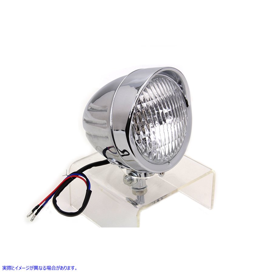 33-1438 クローム 4-1/2 インチ スポットランプ アセンブリ 取寄せ Vツイン Chrome 4-1/2 inch Spotlamp Assembly (検索用／