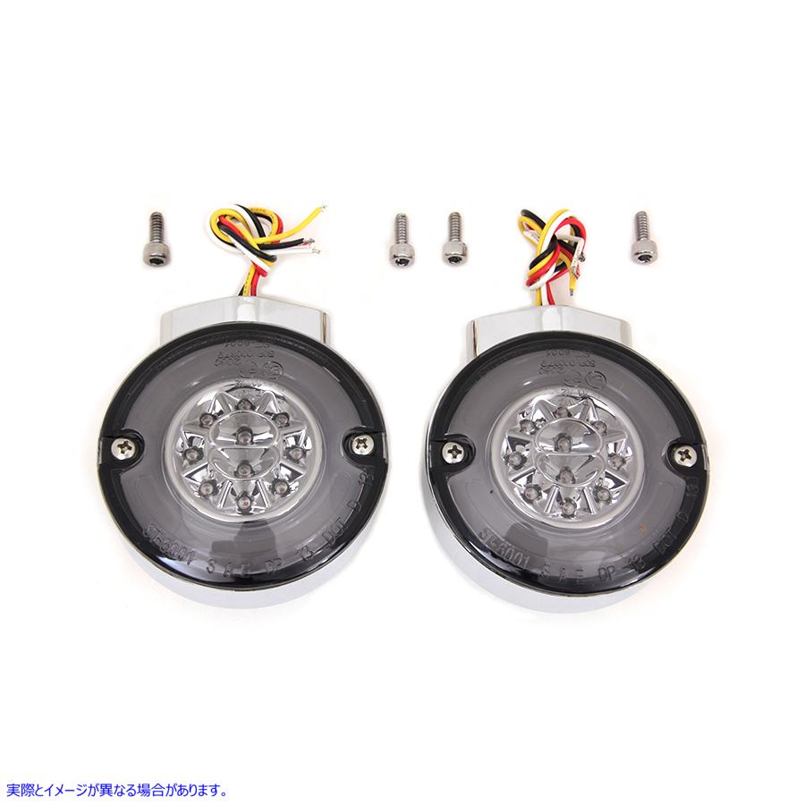 33-1440 クローム LED ウインカー コンボ アセンブリ セット Chrome LED Turn Signal Combo Assembly Set 取寄せ Vツイン (検索