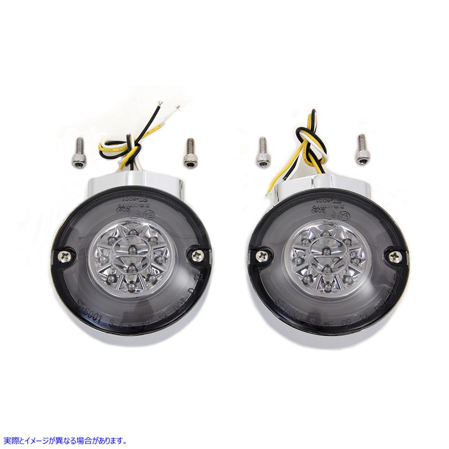 33-1441 クローム LED ウインカー セット フロント Chrome LED Turn Signal Set Front 取寄せ Vツイン (検索用／