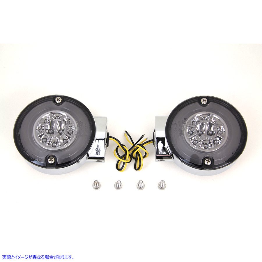 33-1443 クローム LED ウインカー セット リア Chrome LED Turn Signal Set Rear 取寄せ Vツイン (検索用／