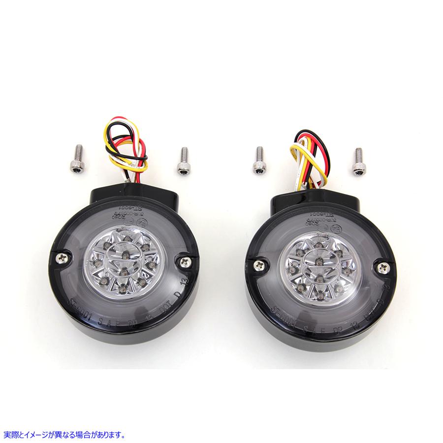 33-1444 ブラック LED ウインカー コンボ アセンブリ セット Black LED Turn Signal Combo Assembly Set 取寄せ Vツイン (検索用