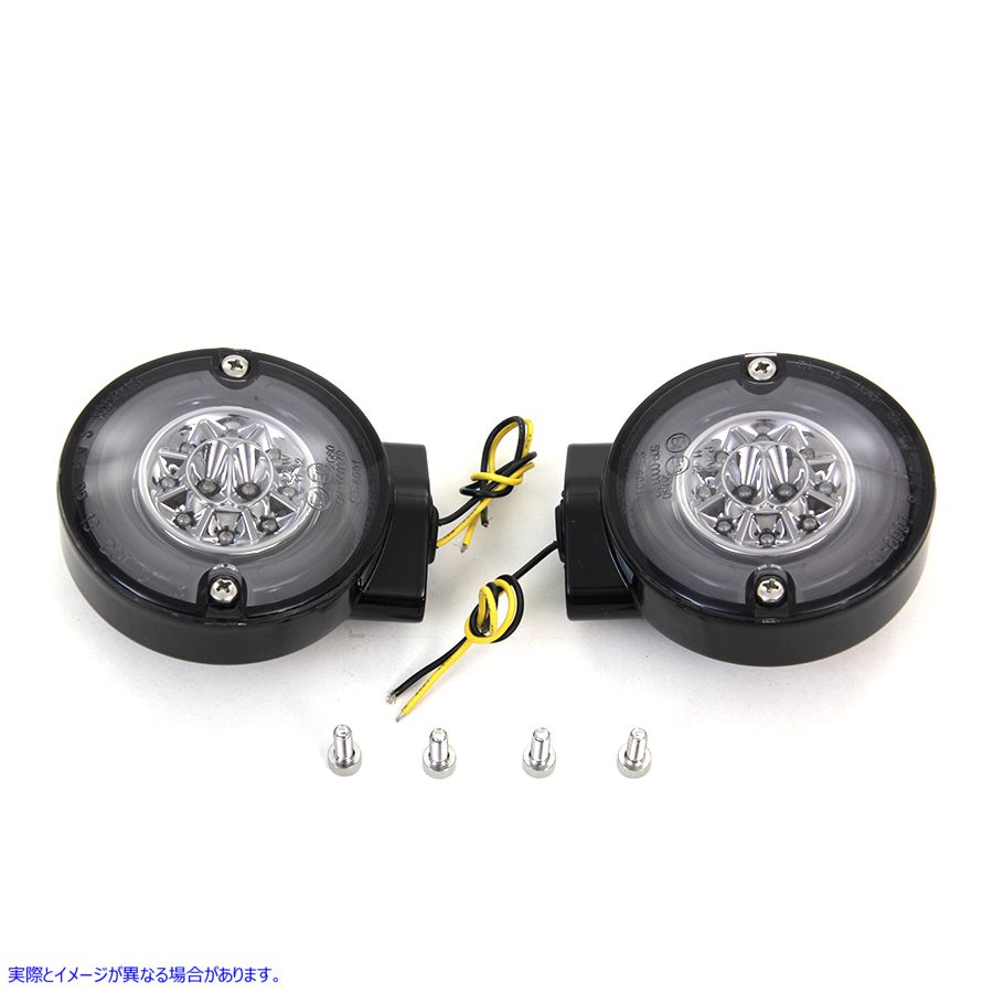 33-1446 ブラック LED ウインカー セット リア Black LED Turn Signal Set Rear 取寄せ Vツイン (検索用／