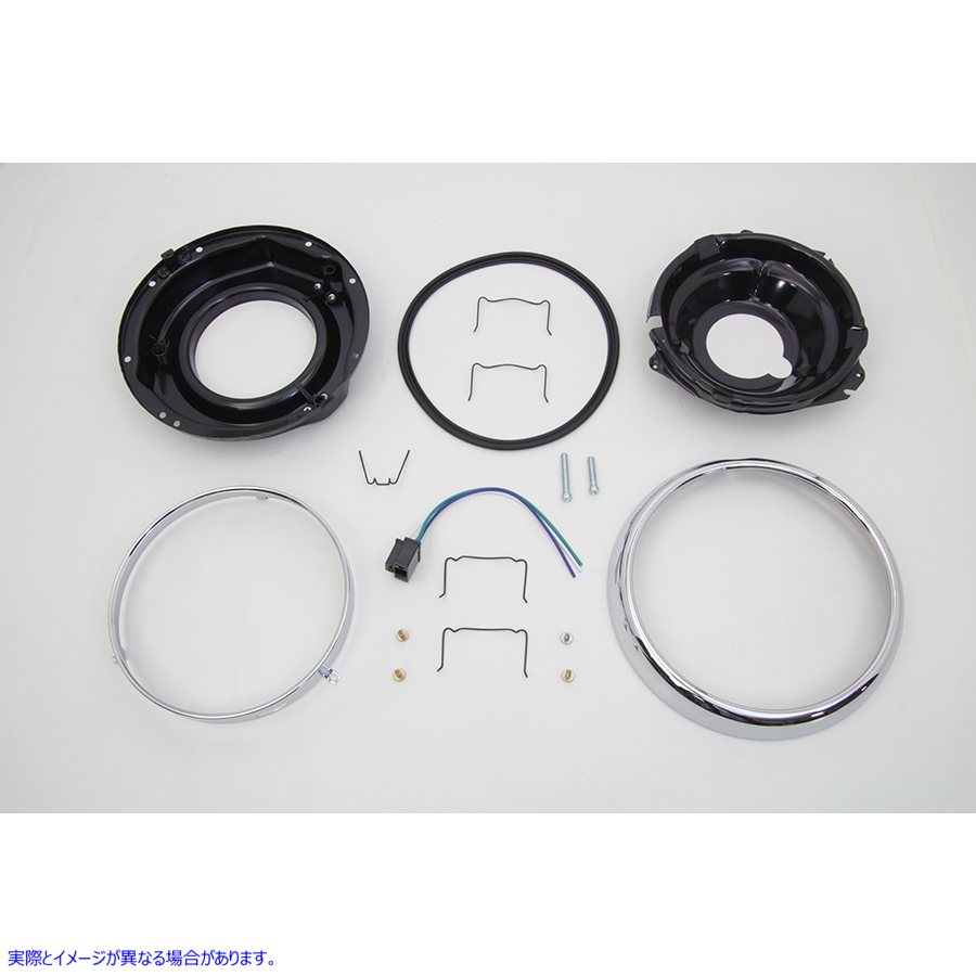 33-1458 7インチヘッドランプハウジングアセンブリ 取寄せ Vツイン 7 inch Headlamp Housing Assembly (検索用／
