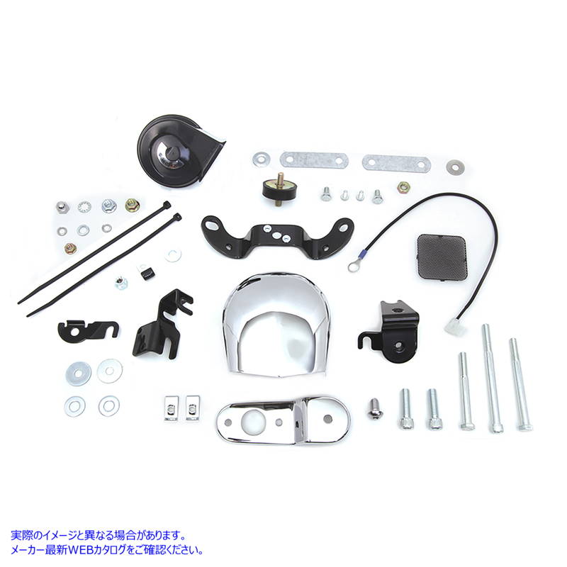 33-1468 ソフテイルとXLクロームホーンキット Softail and XL Chrome Horn Kit 取寄せ Vツイン (検索用／69112-95E