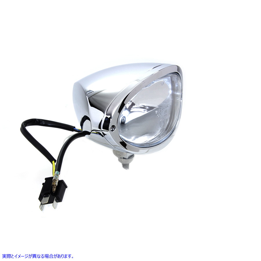 33-1541 クロームオーバルスタイルヘッドランプ Chrome Oval Style Headlamp 取寄せ Vツイン (検索用／