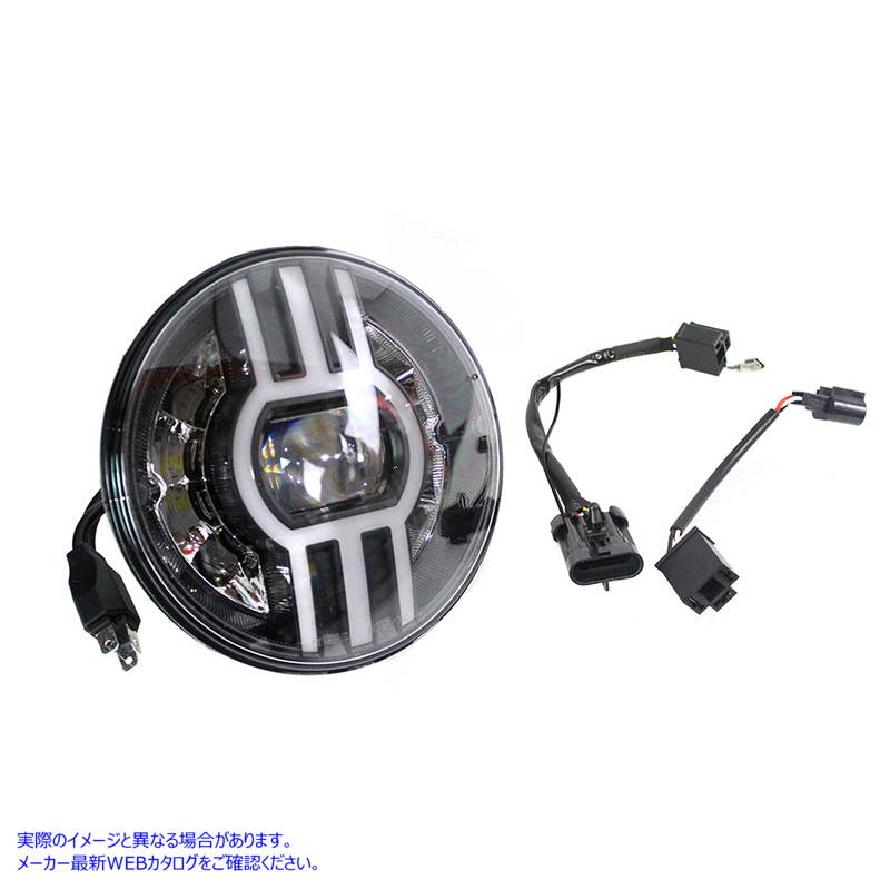 33-1574 Cyron 7 インチ Beast 2 一体型ヘッドランプ ブラック Cyron 7 inch Beast 2 Integrated Headlamp Black 取寄せ Vツイン