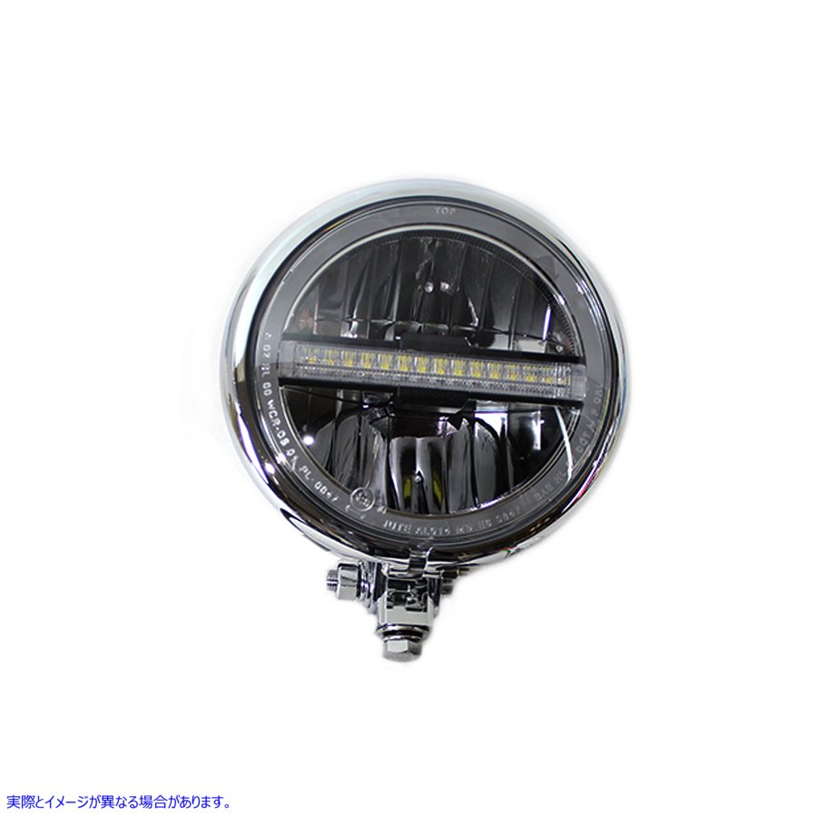 33-1592 5-3/4 インチ ベイツ スタイル LED ヘッドランプ クローム 5-3/4 inch Bates Style LED Headlamp Chrome 取寄せ Vツイン