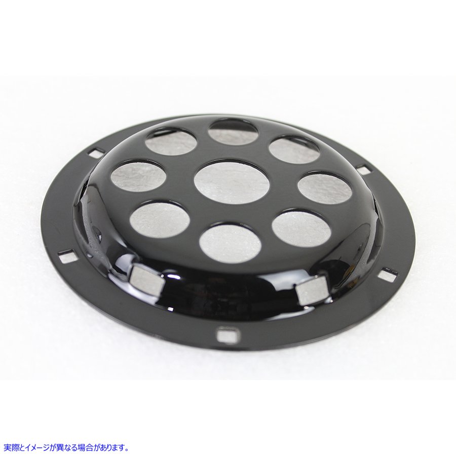 33-1596 穴付きブラック 6 インチ ホーンフェイス 取寄せ Vツイン Black 6 inch Horn Face with Holes (検索用／