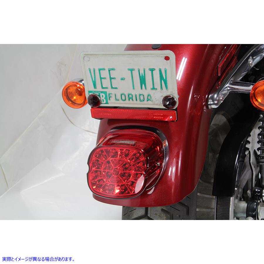 33-1603 レイダウンテールランプAssy 赤色LED Lay Down Tail Lamp Assembly Red LED 取寄せ Vツイン (検索用／