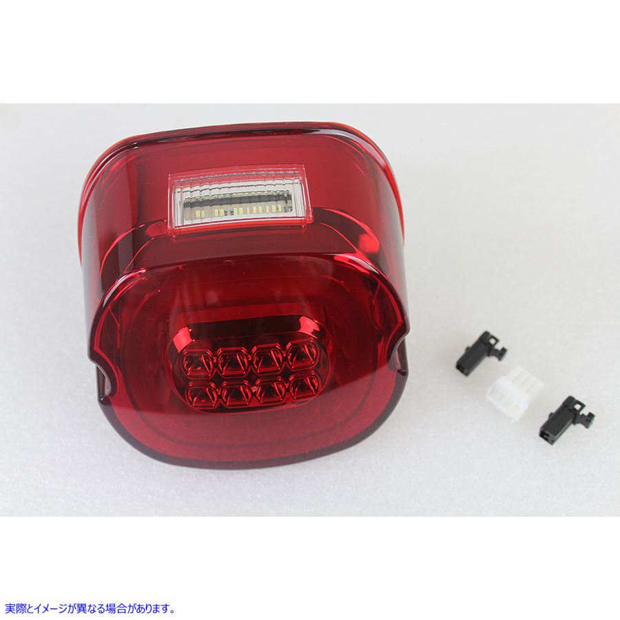 33-1640 LEDウインカー付きレッドレンズテールランプ Red Lens Tail Lamp with LED Turn Signals 取寄せ Vツイン (検索用／