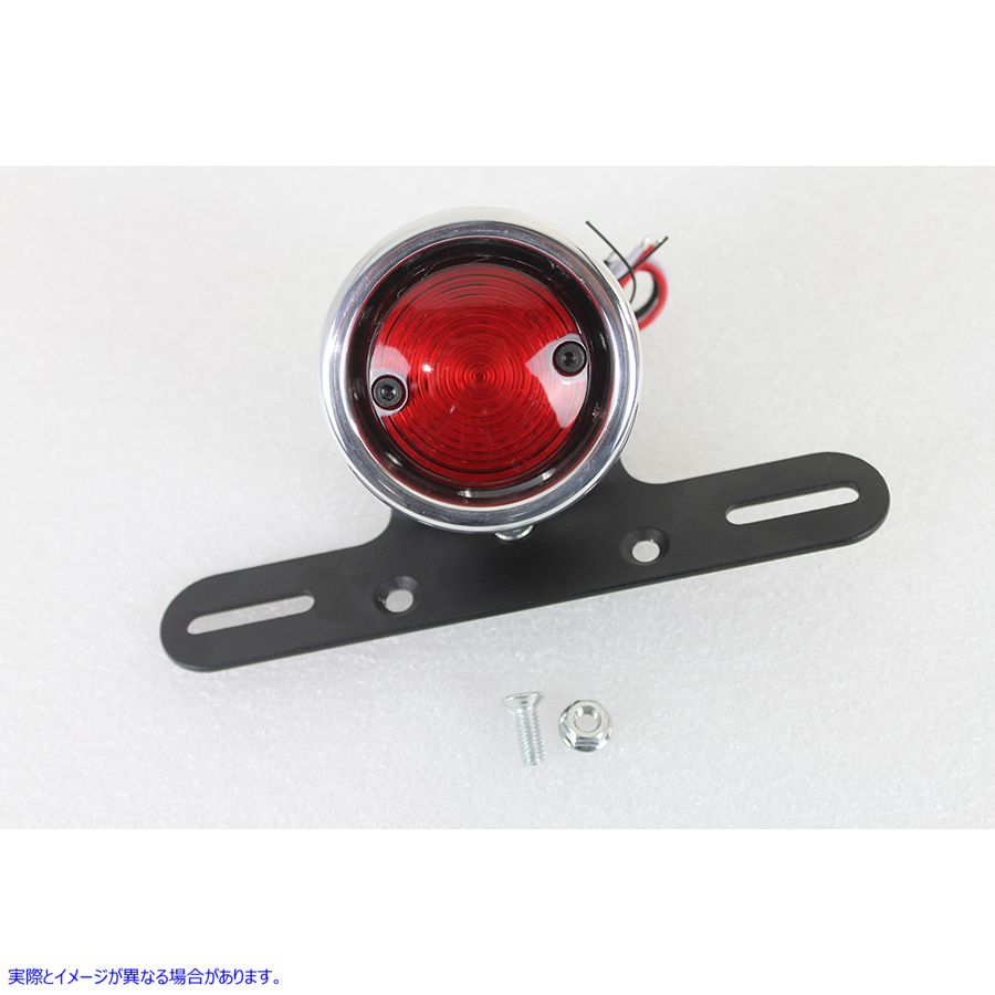 33-1660 LEDラウンドテールランプアセンブリChrome LED Round Tail Lamp Assembly Chrome 取寄せ Vツイン (検索用／ Wyatt Gatling