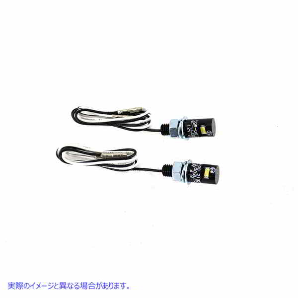 33-1684 LED付きブラックバーデットナンバープレートボルトセット Black Burdett License Plate Bolt Set with LED 取寄せ Vツイ