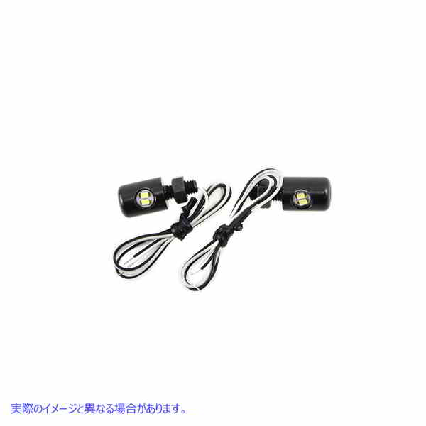 33-1686 LED付きブラックハグラーナンバープレートボルトセット Black Hagler License Plate Bolt Set with LED 取寄せ Vツイン