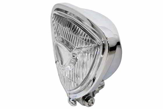 33-1712 12ボルトチョッパートライアングルスポットランプクローム 12 Volt Chopper Triangle Spot Lamp Chrome 取寄せ Vツイン