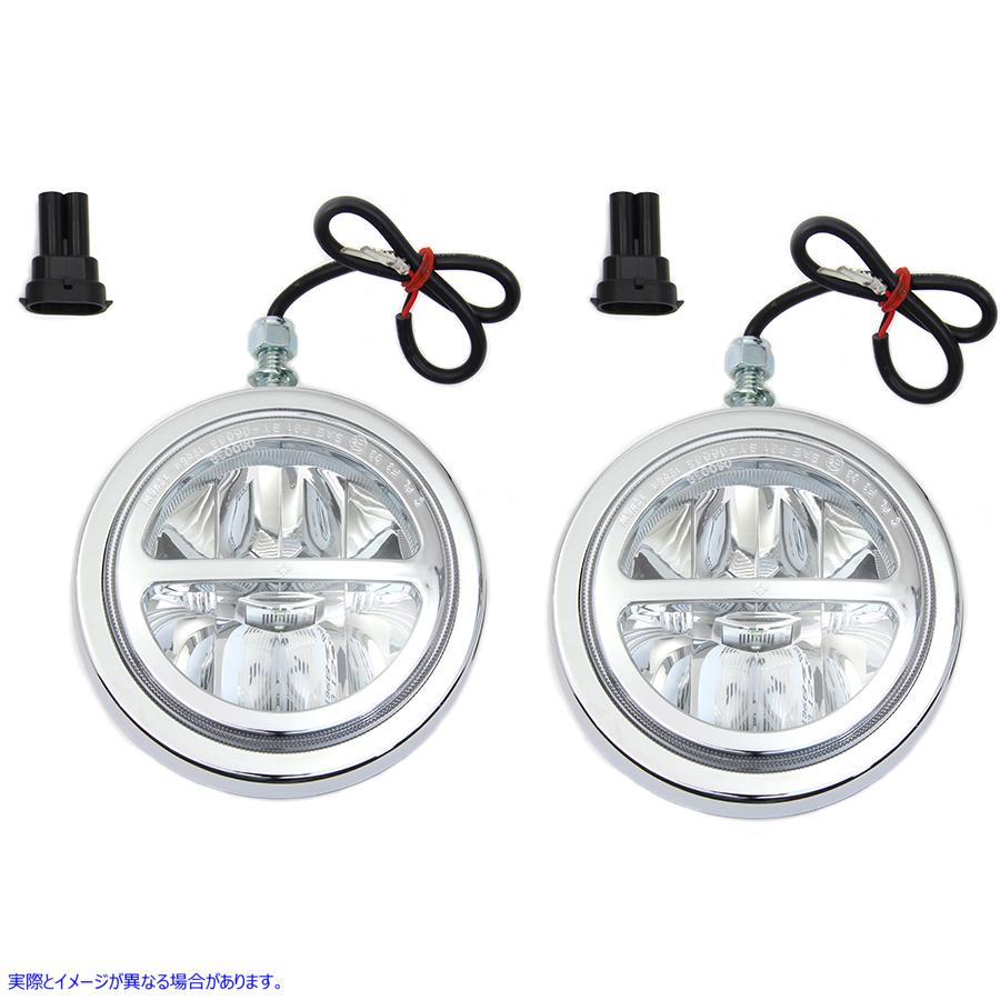 33-1732 4-1/2 インチ LED スポットランプ セット 4-1/2 inch LED Spotlamp Set 取寄せ Vツイン (検索用／