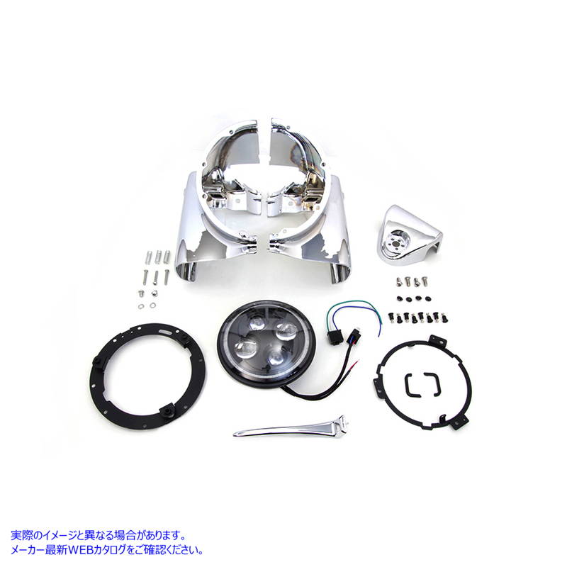 33-1751 ヘッドランプカウルアッセンブリー クローム 取寄せ Vツイン Headlamp Cowl Assembly Chrome (検索用／