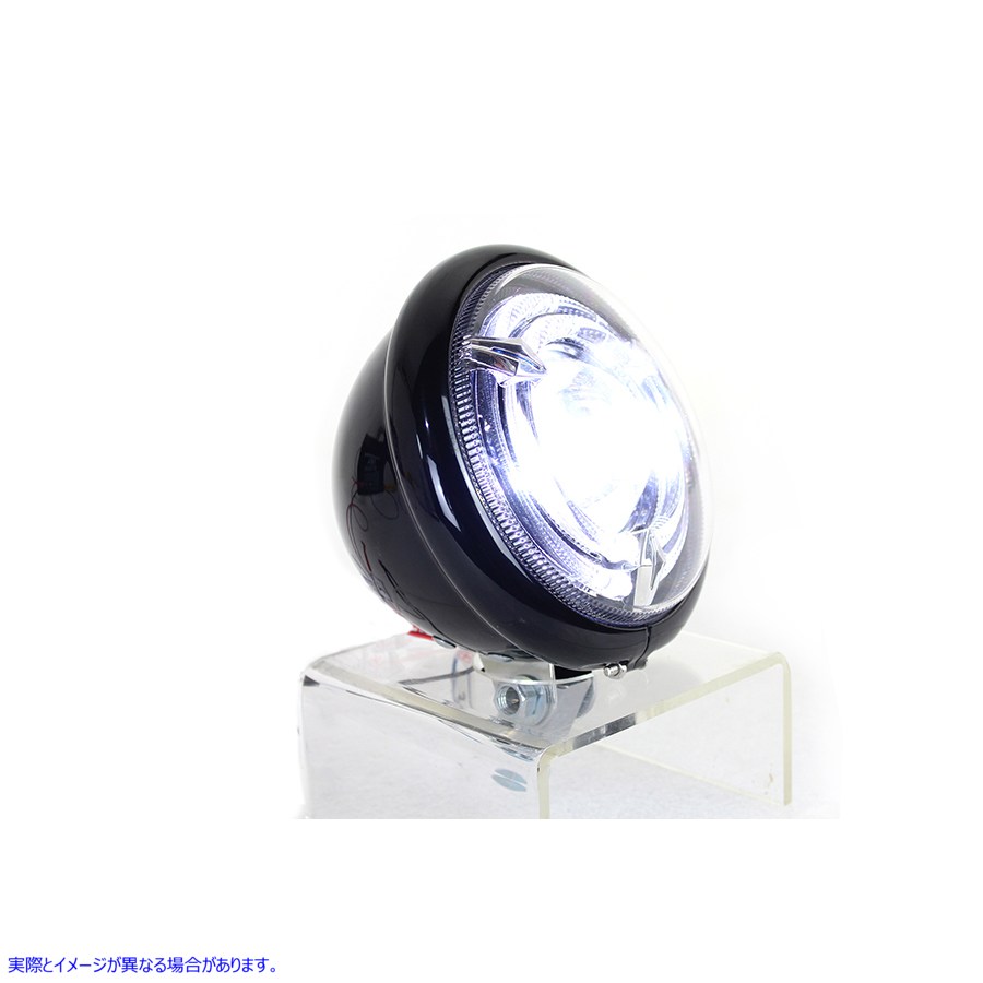 33-1767 5-3/4 インチ ベイツ スタイル LED ヘッドランプ ブラック 5-3/4 inch Bates Style LED Headlamp Black 取寄せ Vツイン