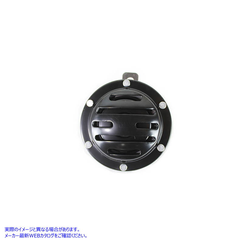 33-1775 スロット付きスタイル 12 ボルト ホーン ブラック Slotted Style 12 Volt Horn Black 取寄せ Vツイン (検索用／