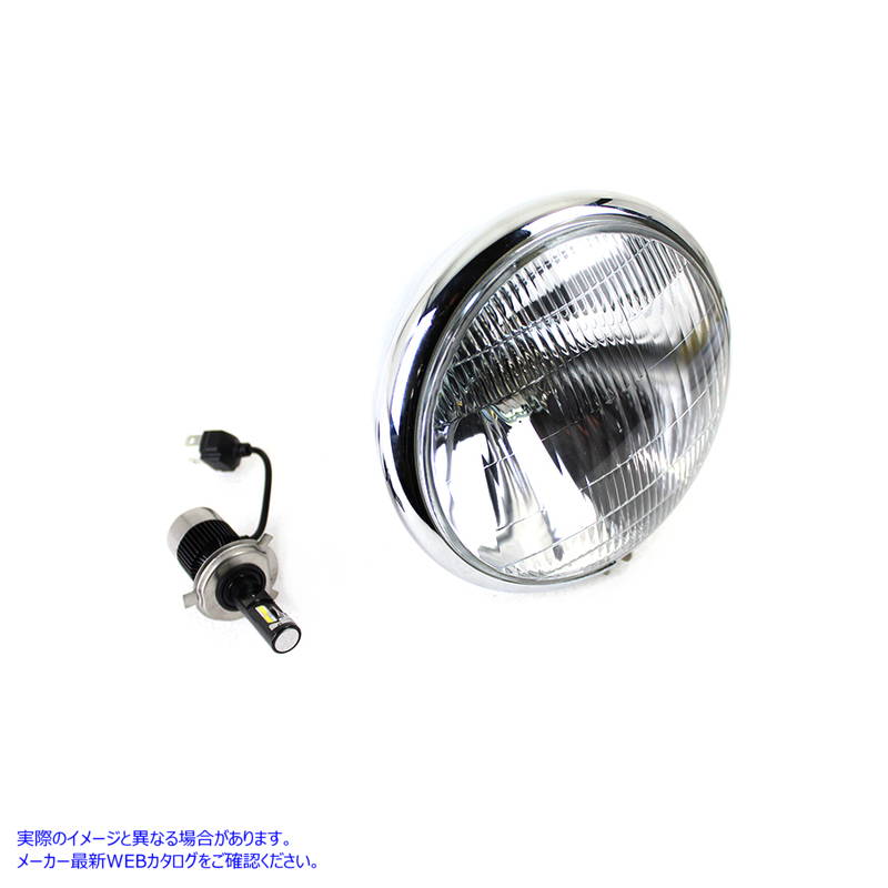 33-1787 6-1/2インチ スプリングフォーク H-4/LEDヘッドランプユニット クローム 6-1/2 inch Spring Fork H-4/LED Headlamp Unit