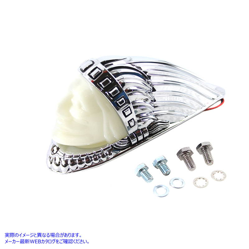 33-1943 インディアン ヘッド フェンダー オーナメント クローム Indian Head Fender Ornament Chrome 取寄せ Vツイン (検索用／