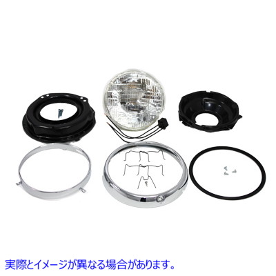 33-2004 7インチH-4ヘッドランプユニット 7 inch H-4 Headlamp Unit 取寄せ Vツイン (検索用／67702-81A