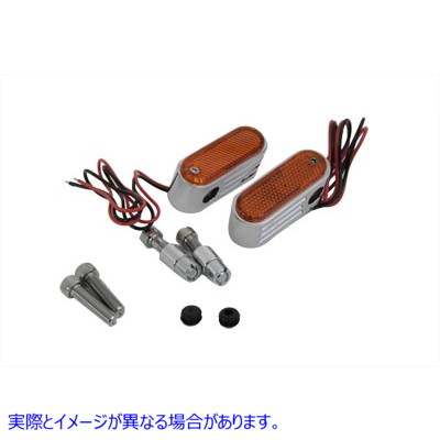 33-2091 クローム マーカー ランプ セット アンバー レンズ付き Chrome Marker Lamp Set with Amber Lens 取寄せ Vツイン (検索