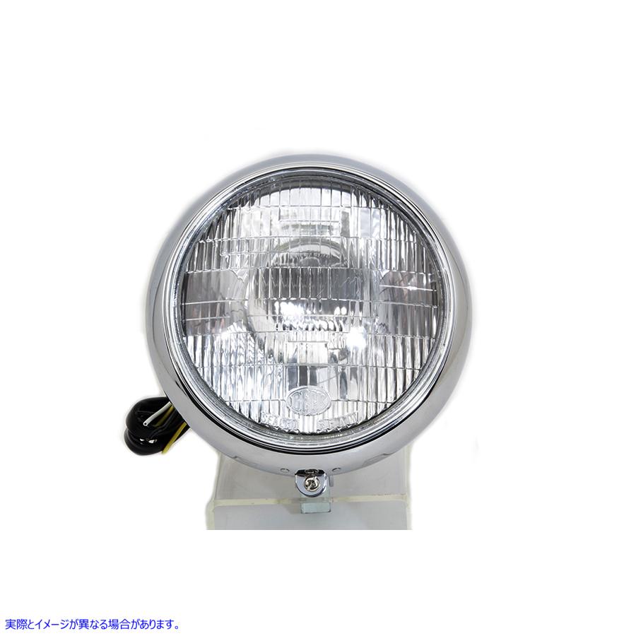 33-2122 7 インチ ヘッドランプ アセンブリ クローム 7 inch Headlamp Assembly Chrome 取寄せ Vツイン (検索用／67789-91A