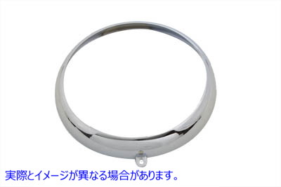 33-2135 7 インチ アウター ヘッドランプ リム クローム 7 inch Outer Headlamp Rim Chrome 取寄せ Vツイン (検索用／67740-87