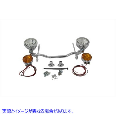 33-2205 クローム スポットランプ キット ウインカー付き Chrome Spotlamp Kit with Turn Signals 取寄せ Vツイン (検索用／